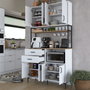 Hanah Home Armario Multiusos JE180 - 3403 Nogal y Blanco